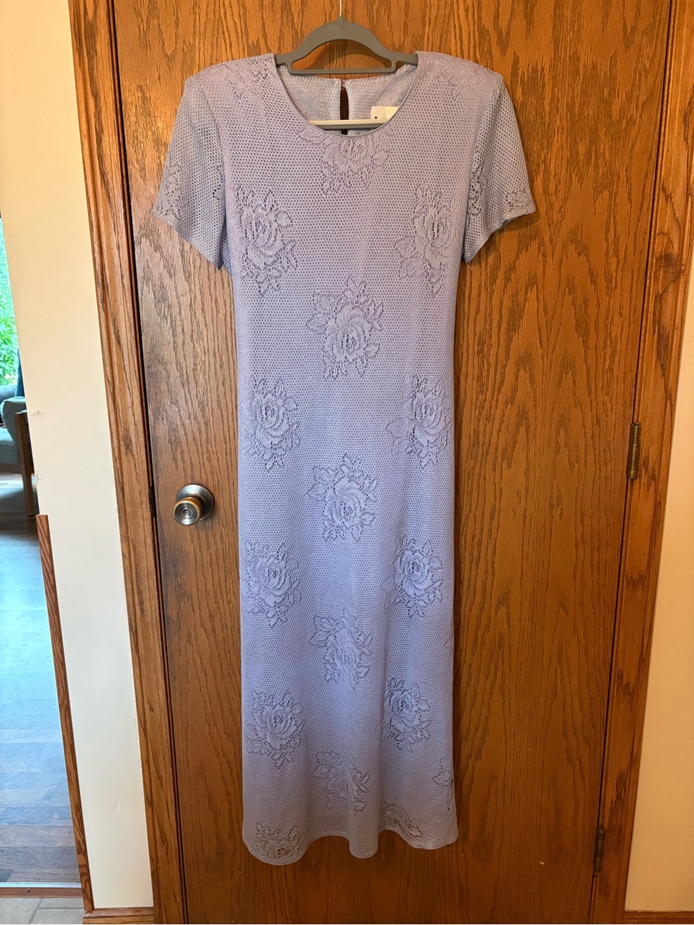 Another Thyme Lavender Floral Knit Maxi Dress - Size 10